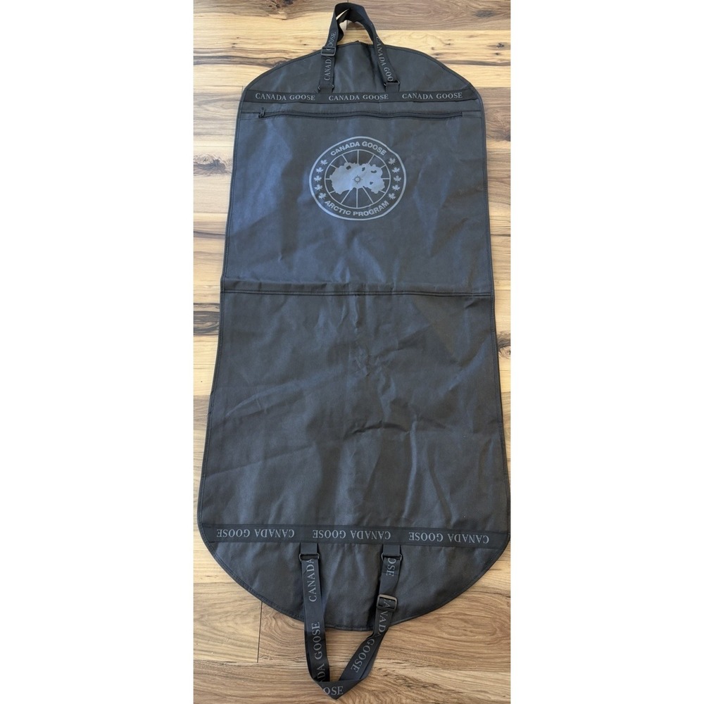 Canada Goose Black Wardrobe Garment Bag Zip Snap Handle Dust Bag Coat Protector